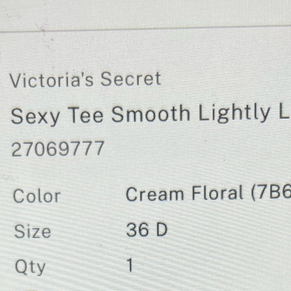 Victoria's Secret Cream and Blue Floral Bra - Picture 10 of 12